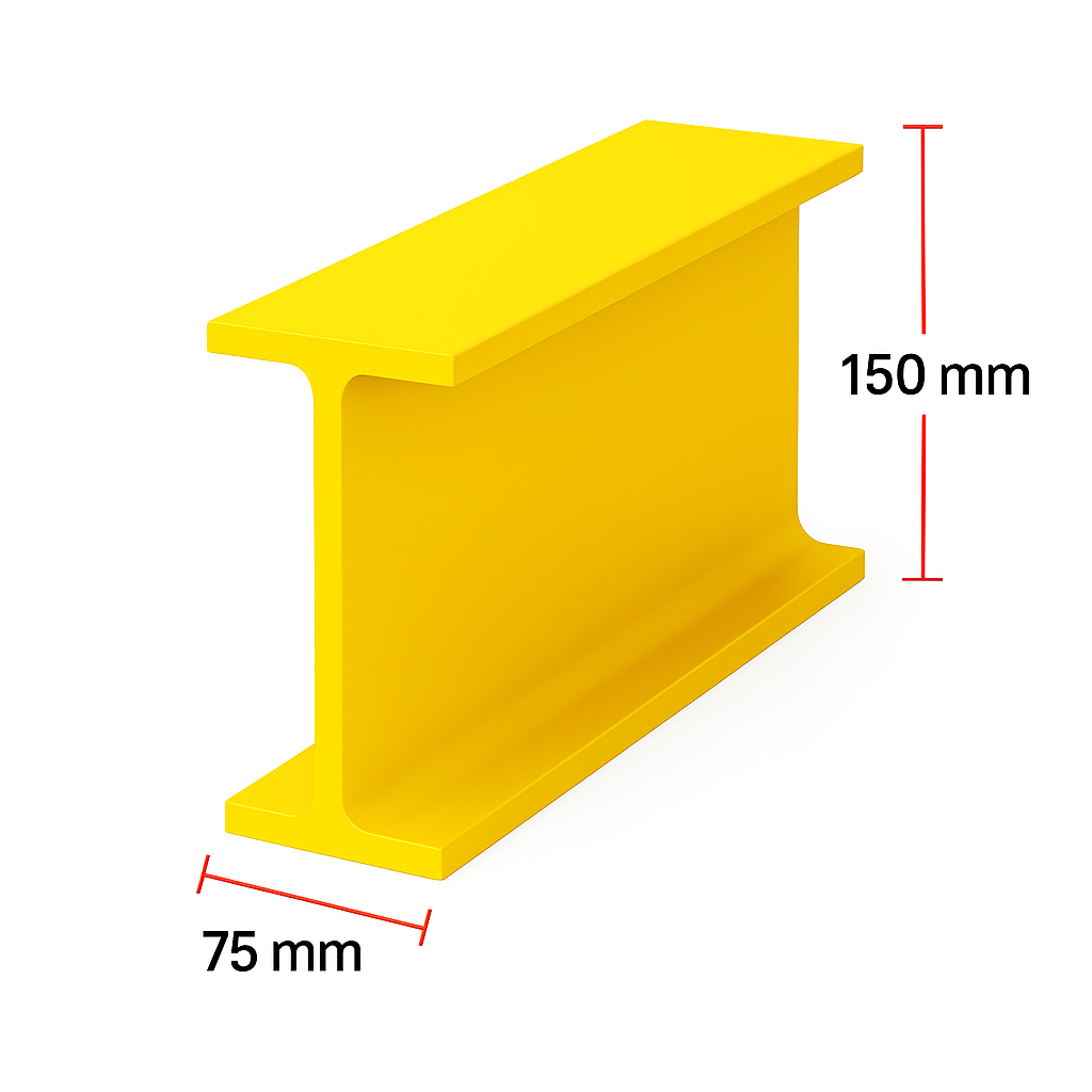 Viga FRP 150×75×10 mm INDPUL