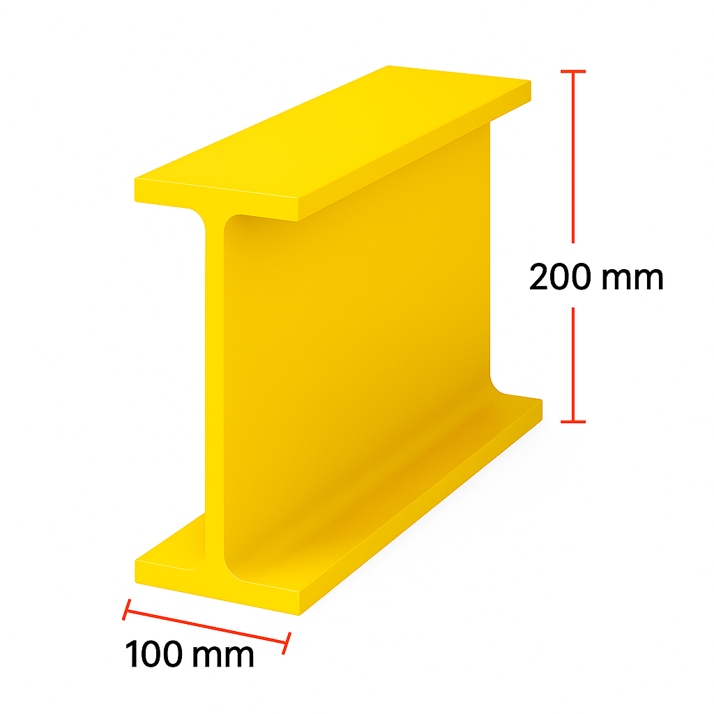 Viga FRP 200×100×10 mm INDPUL